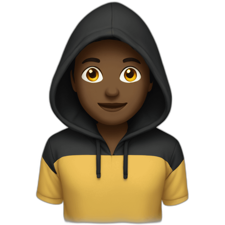 black color hoodie emoji