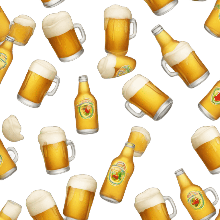 Mexican drinking a beer emoji