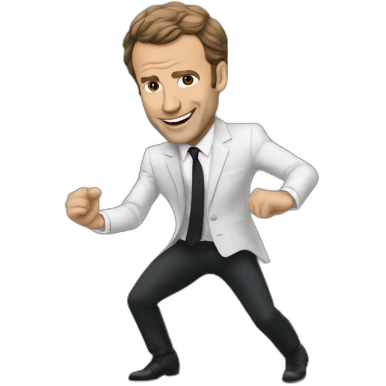 Macron danc emoji