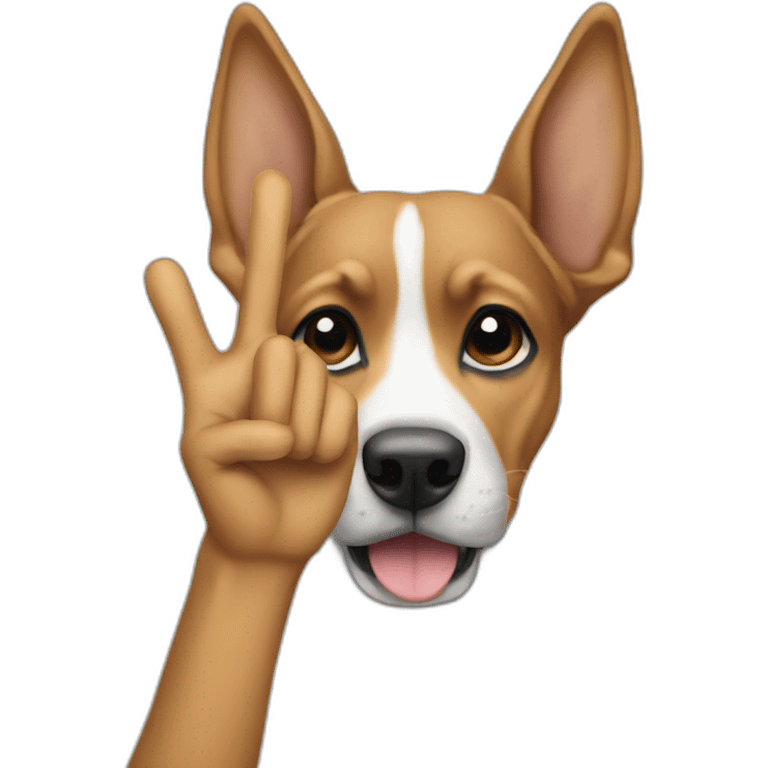 dog combined with rock hand sign emoji