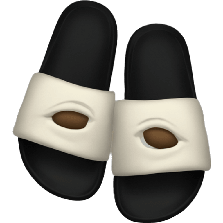 yeezy slides black emoji