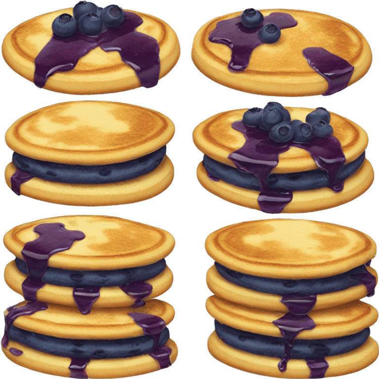 Blueberry pancakes emoji