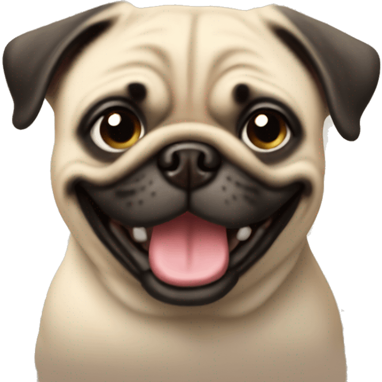 happy pug emoji