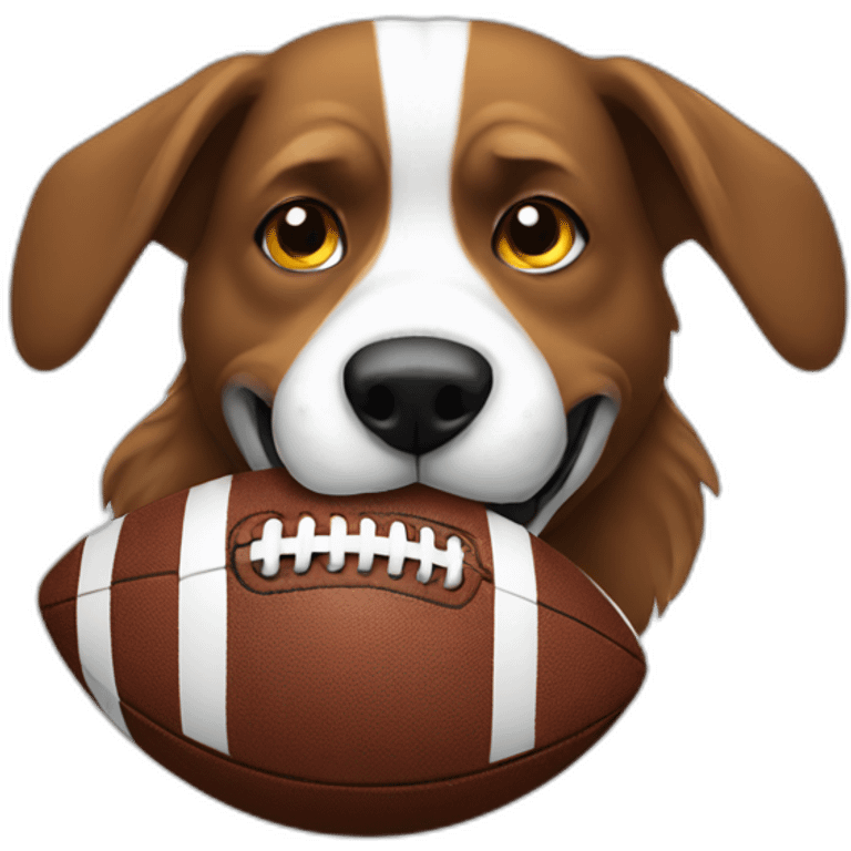 Dog football emoji