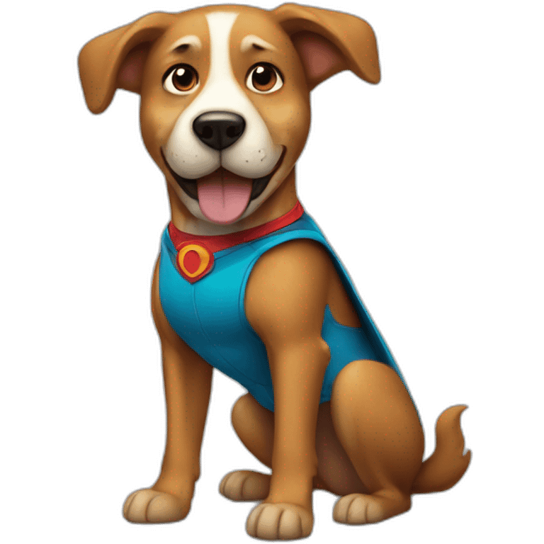 A super hero dog emoji