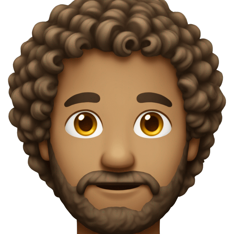 far man has curly hair emoji