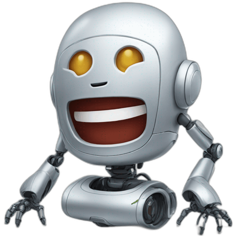 laughing robot emoji