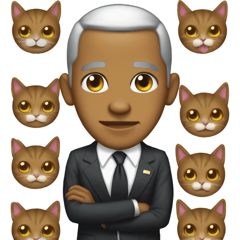 barrack obama with cat ears emoji