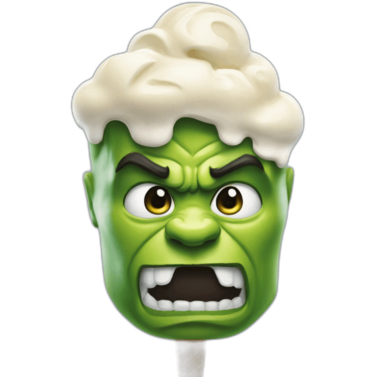 Hulk eatimg ice cream emoji