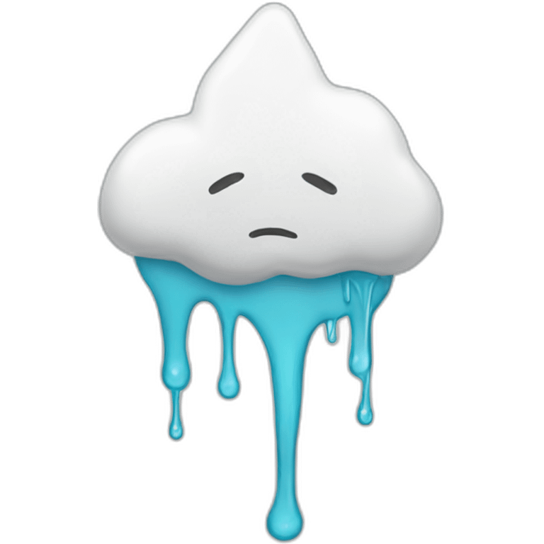 White dripping emoji