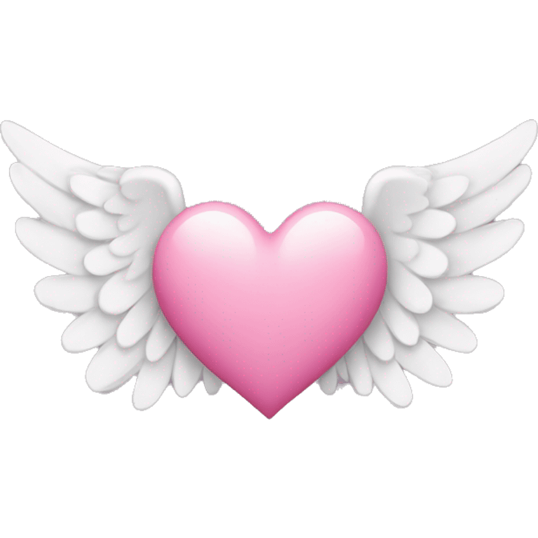 pink heart with angel wings emoji