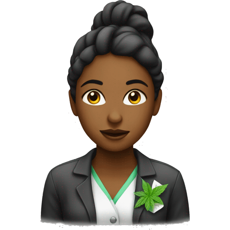 Girl working in a dispensary emoji