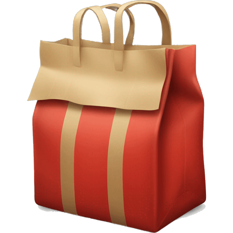 red  delivery bag emoji