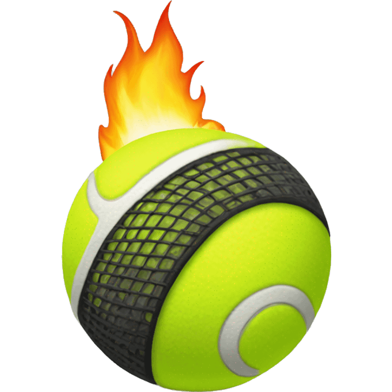 tennis ball with fire emoji