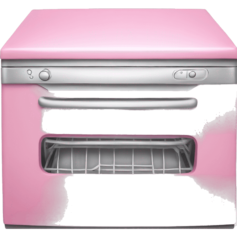 Realistic closed pink dishwasher  emoji