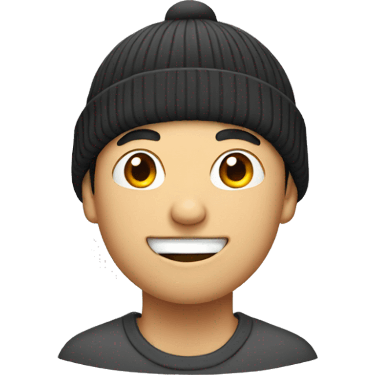 chinese guy with a beanie emoji