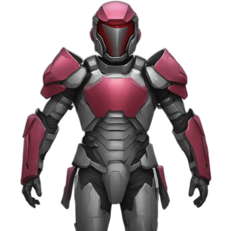 futuristic Autonomous Combat armored colored crimson breastplate emoji