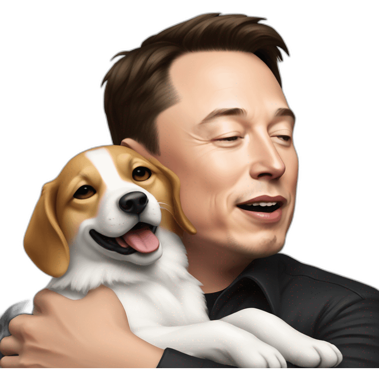 elon musk qui dort avec un chien emoji