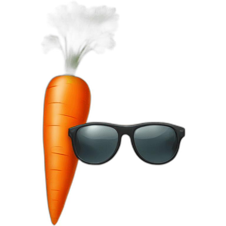 A carrot with sunglasses  emoji