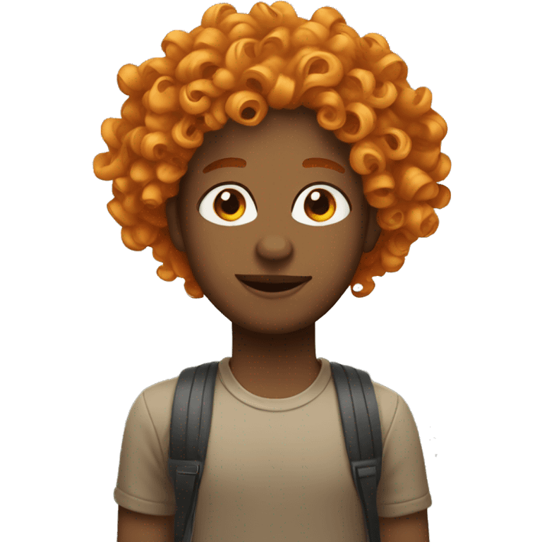 Orange Curly hair emoji