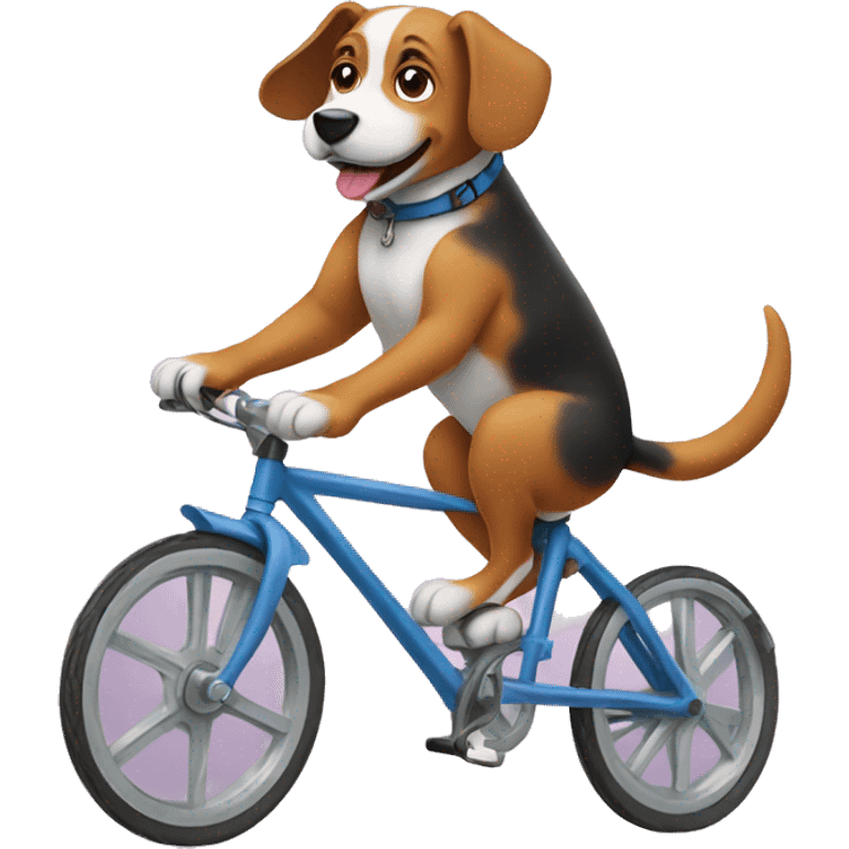 Dog riding cycle emoji