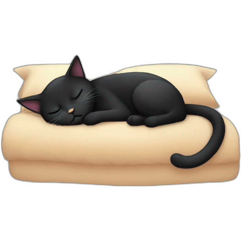 sleeping black cat emoji