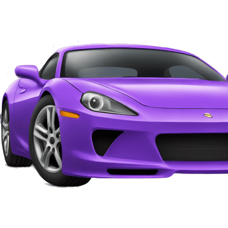 Realistic purple sports car emoji