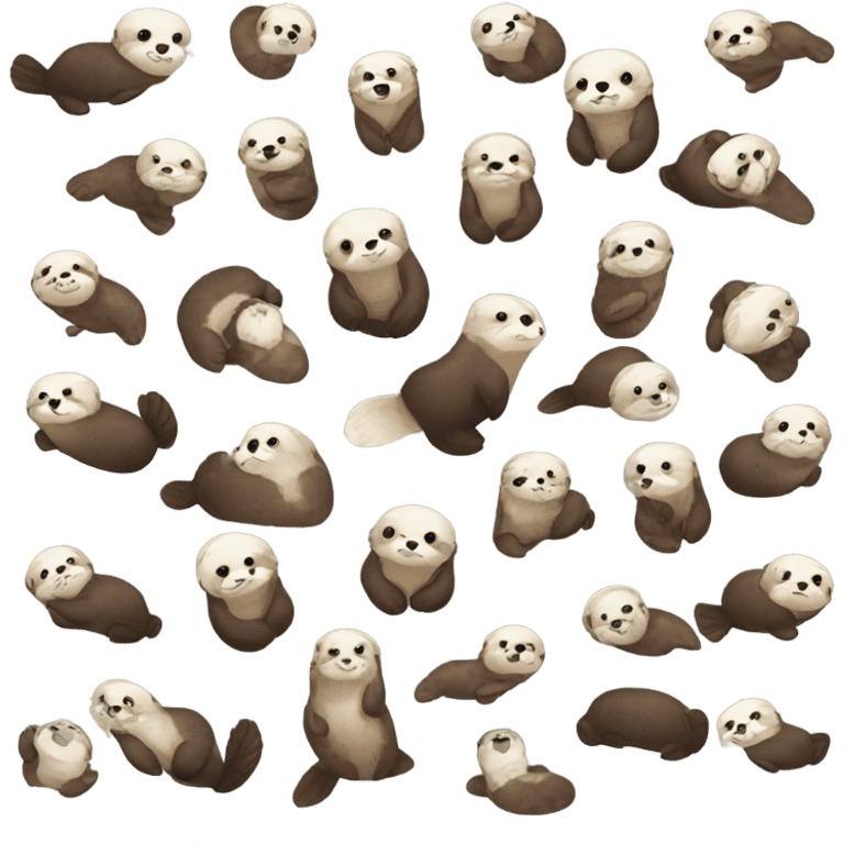 sea otters emoji