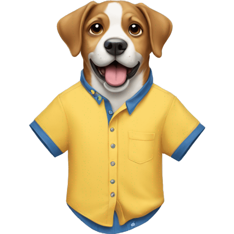 dog holding a shirt  emoji