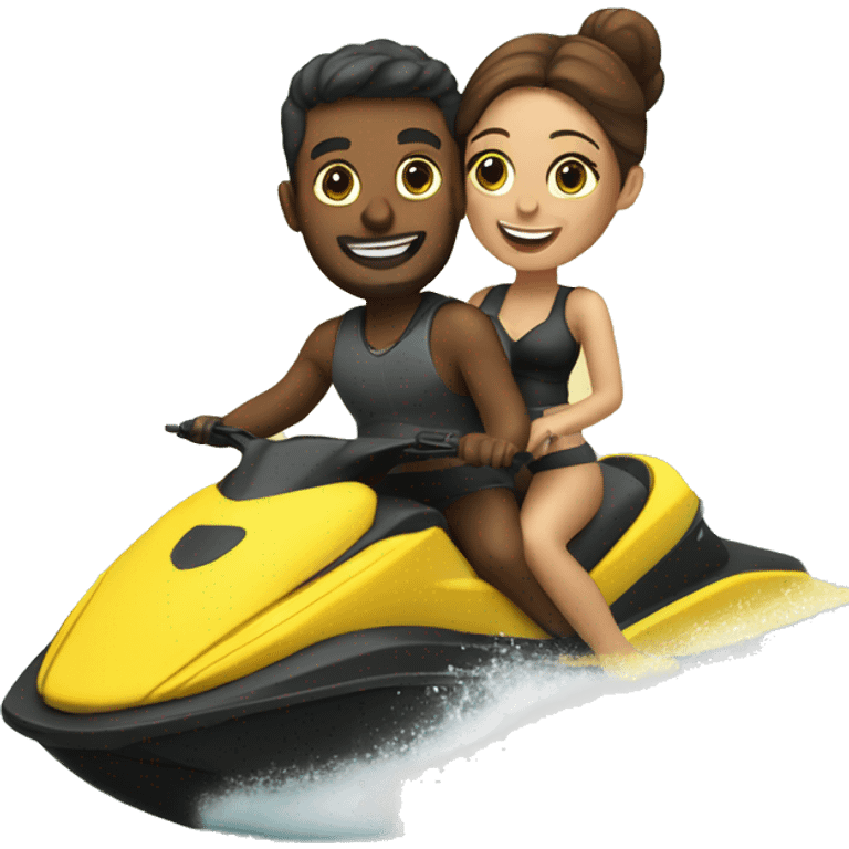 couple sur un jet ski emoji