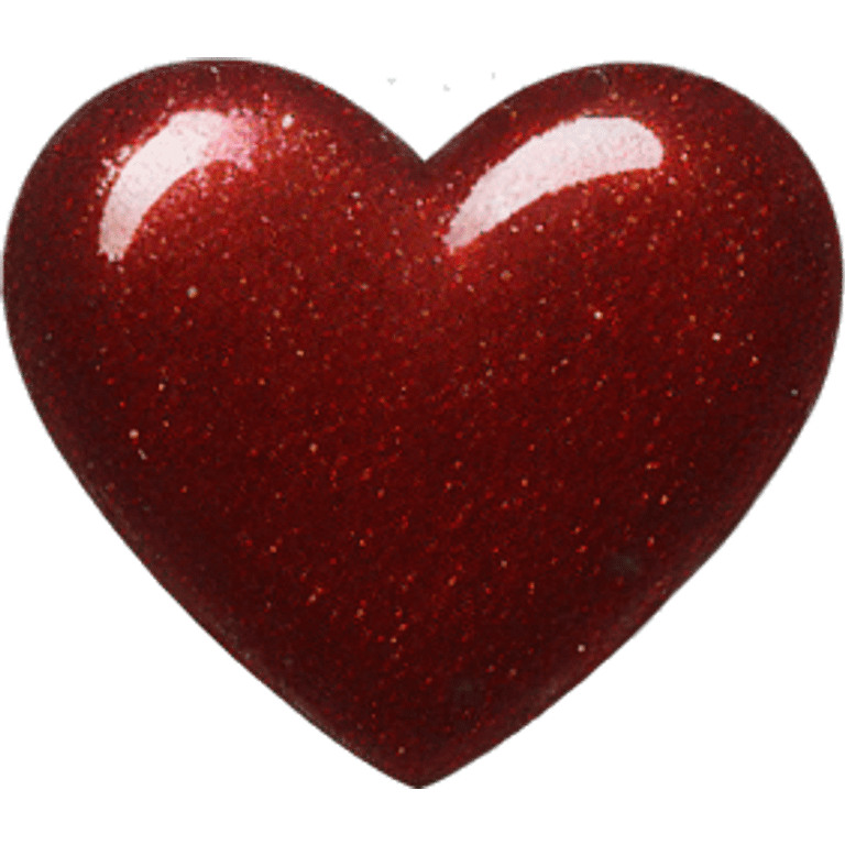 glittery dark red heart emoji