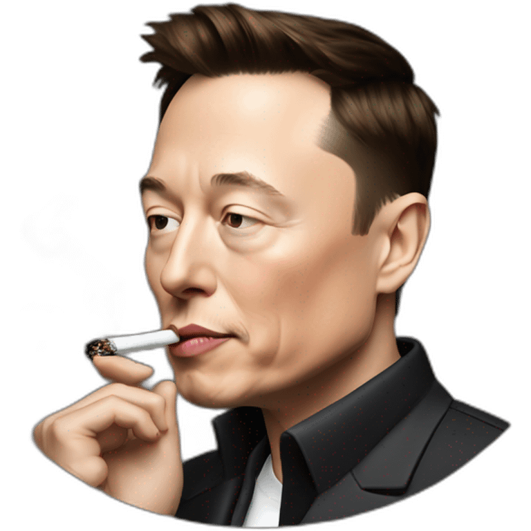 Elon Musk smoking emoji