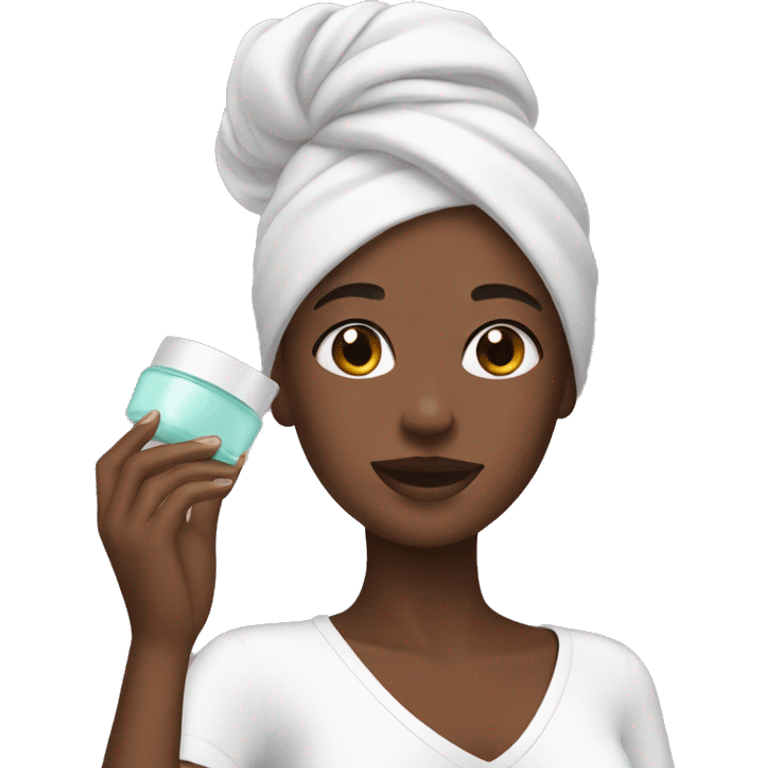 girl doing skincare emoji