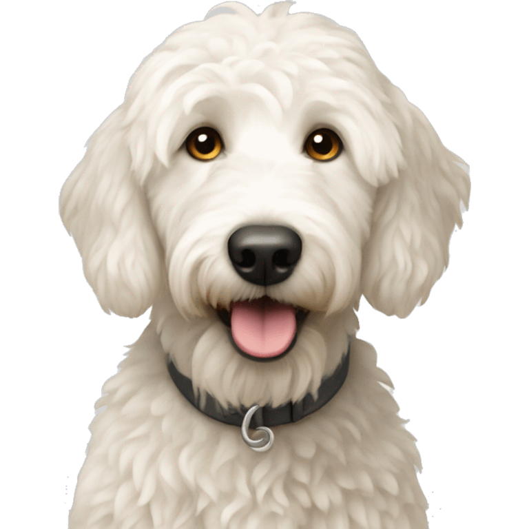 white golden doodle emoji