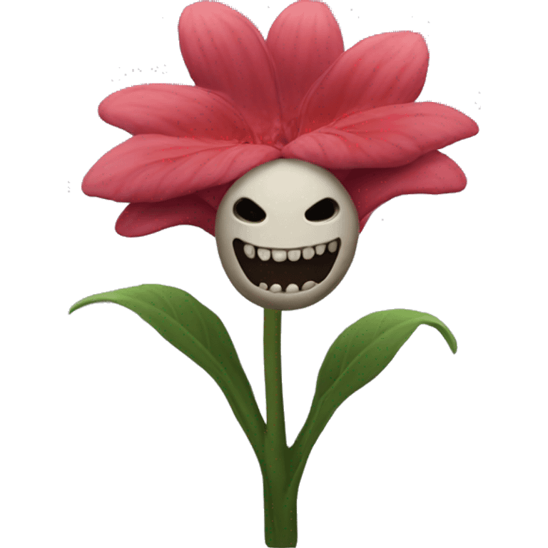 flower with scary theeth but no face emoji