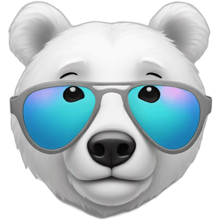 white bear in sunglasse emoji