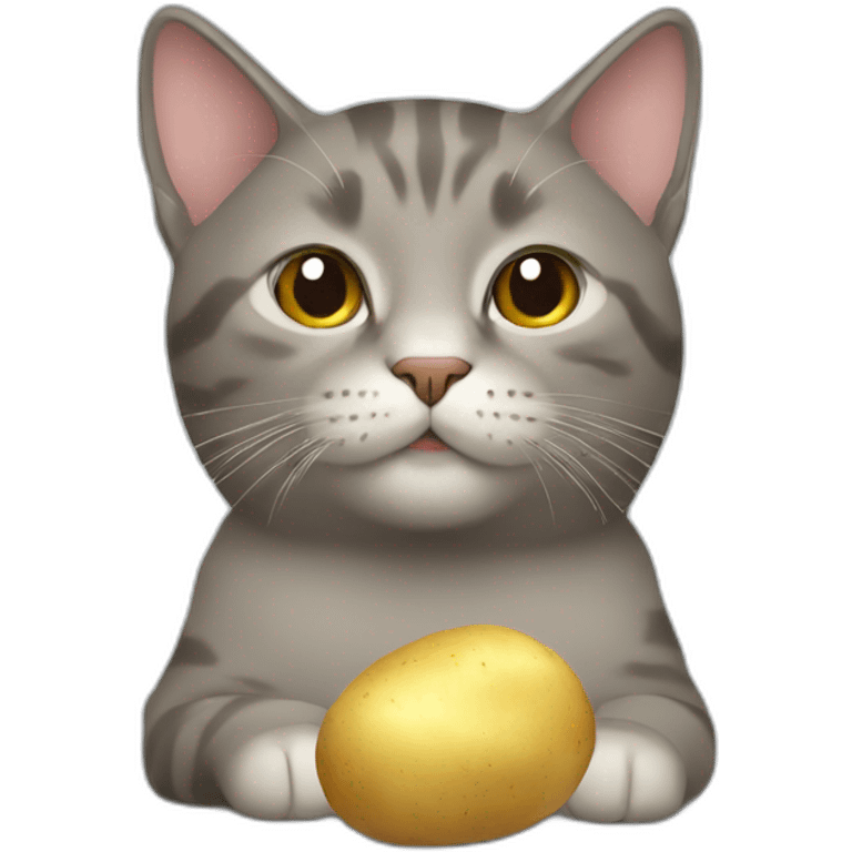 Cat with potato emoji