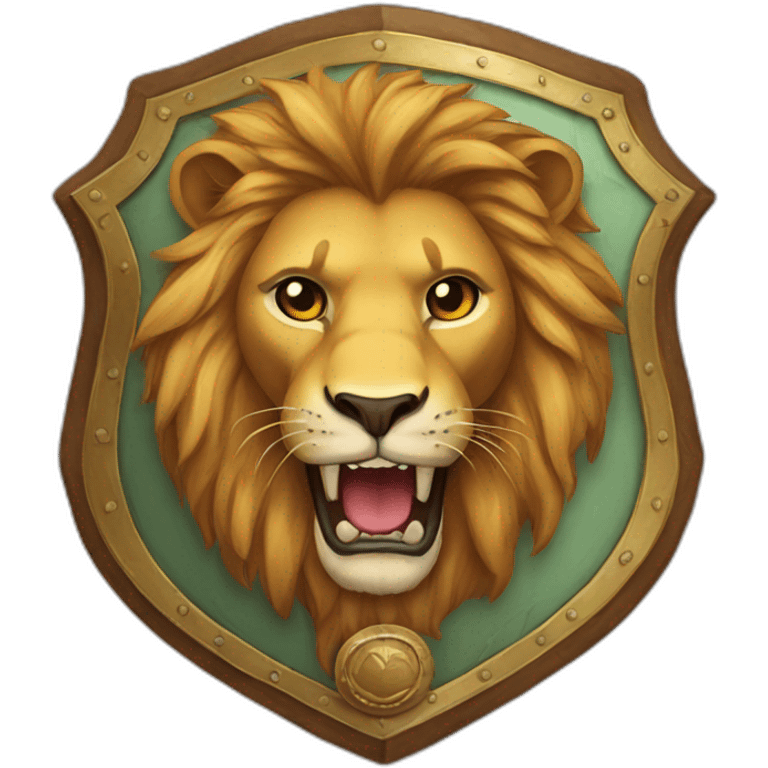 Lion and shield emoji