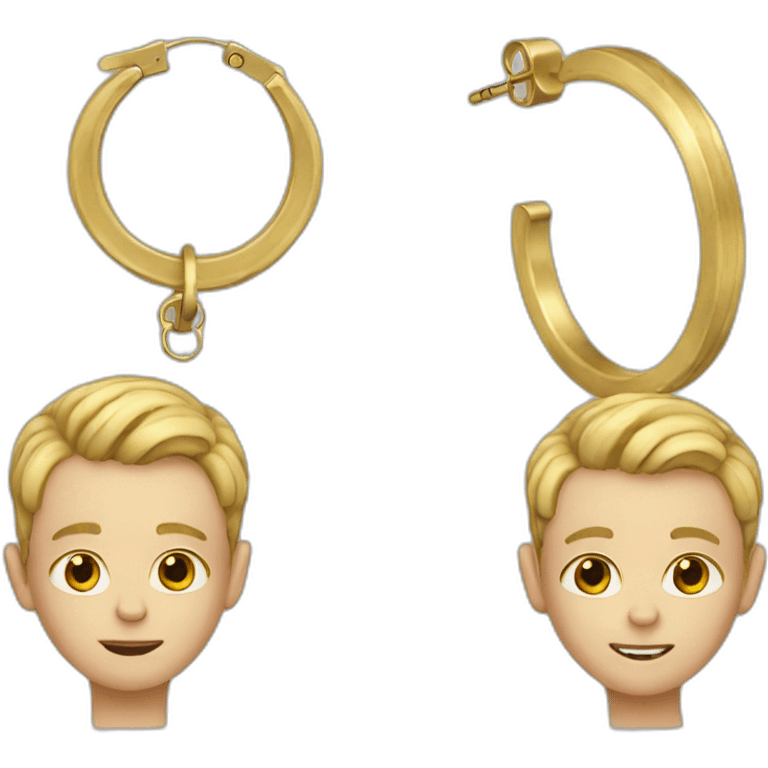 white boy with hoop ear rings emoji