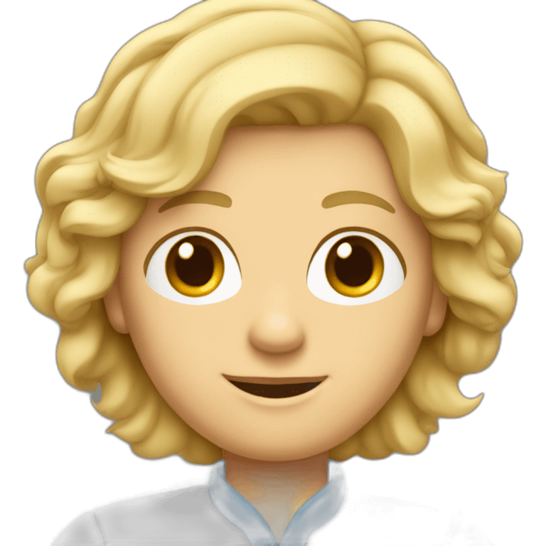 Un pilote d’avion blond au cheveux courts emoji