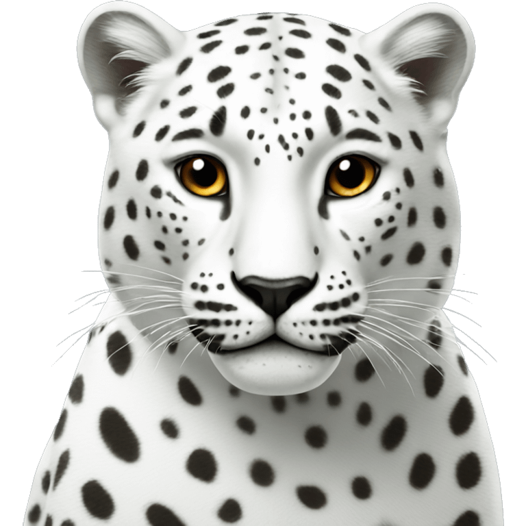 white leopard  emoji