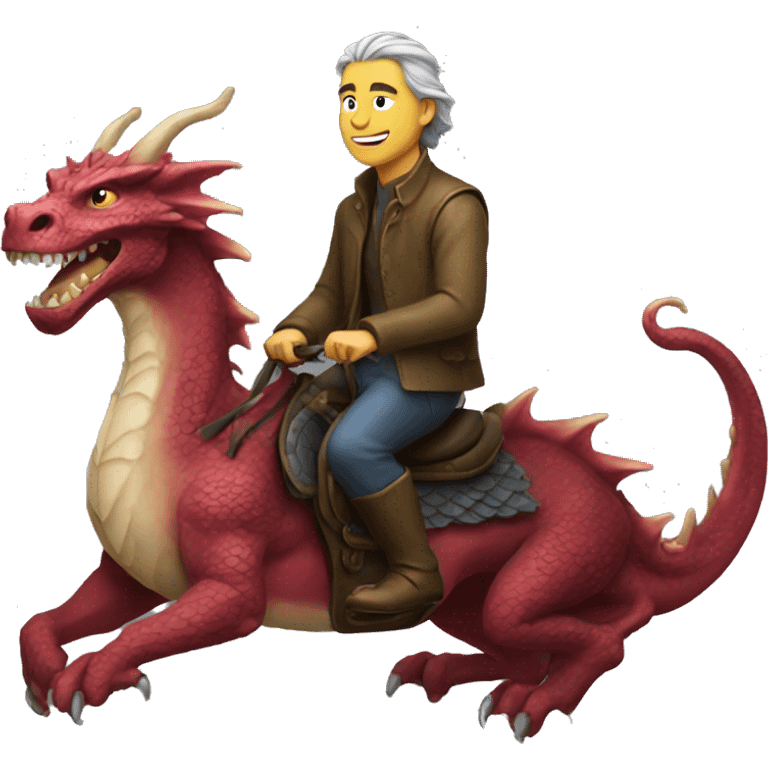 Man riding dragon emoji