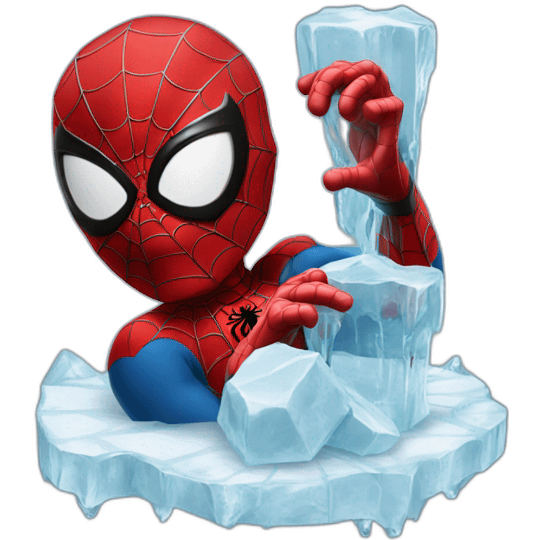 spideman with ice emoji