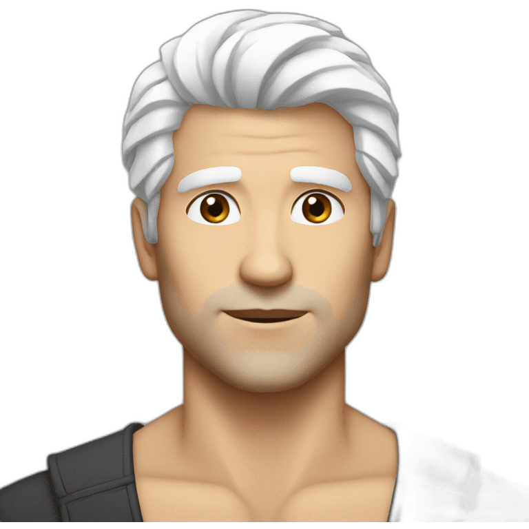 white hair sexy guy emoji