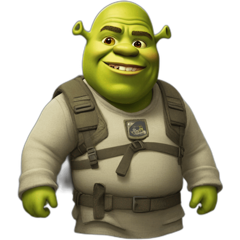 Shrek with Stone Island patch emoji