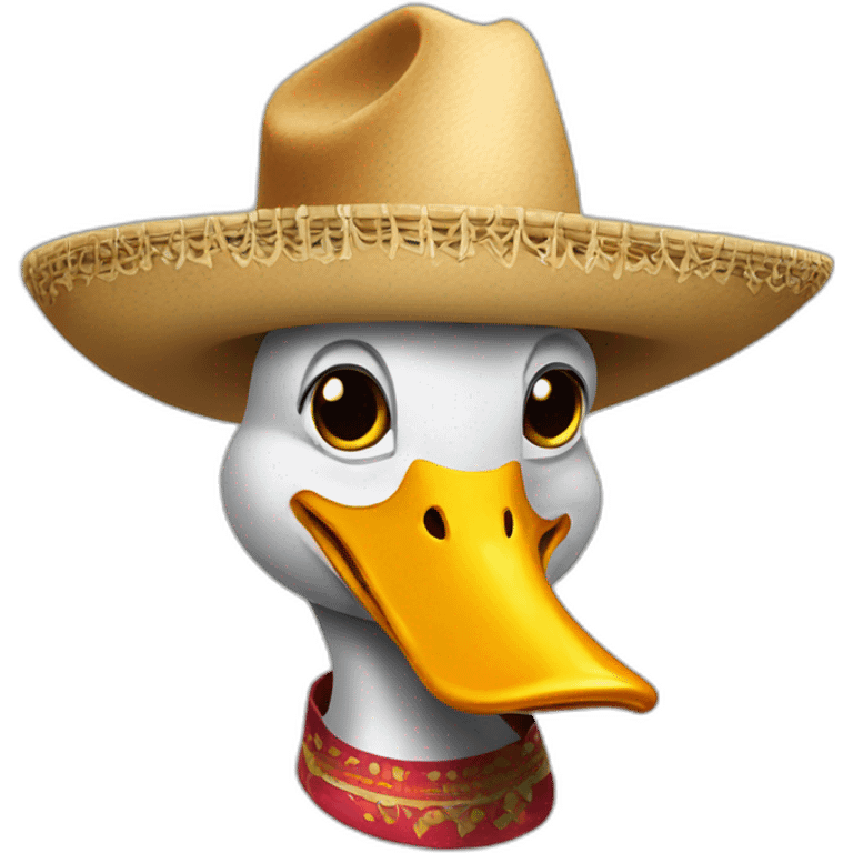 Canard avec un chapeau mexicain emoji