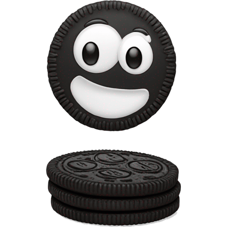 One Oreo isolated emoji