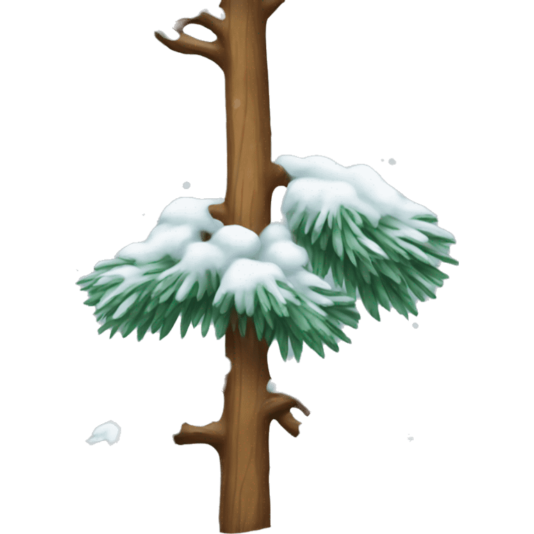 Snowy pine tree emoji