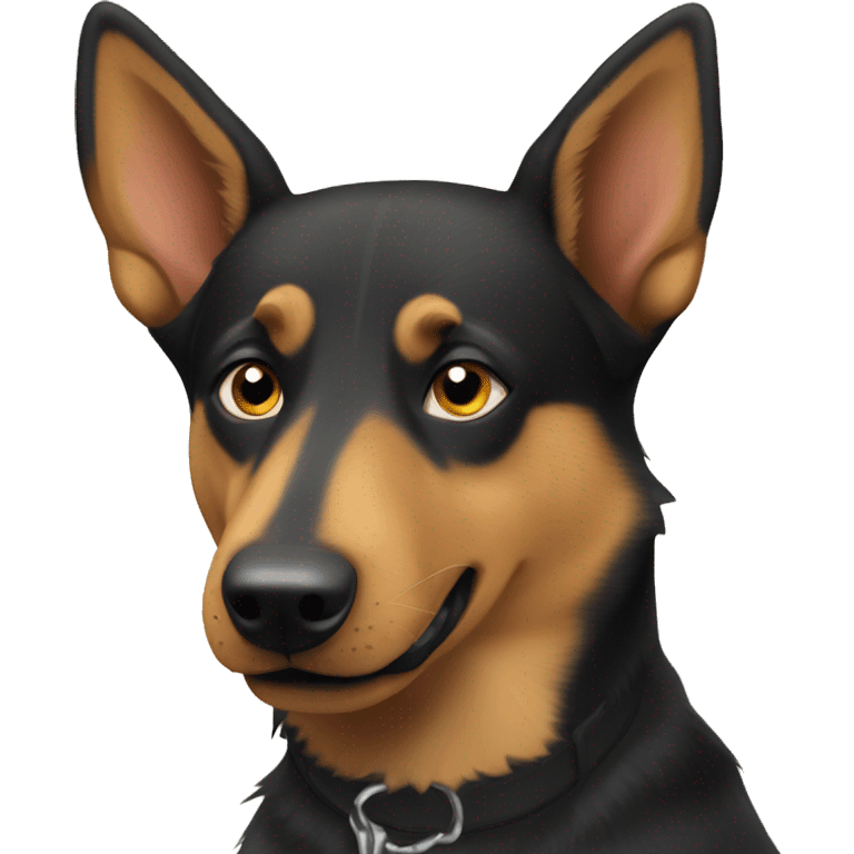 australian kelpie german shepherd mix dog emoji