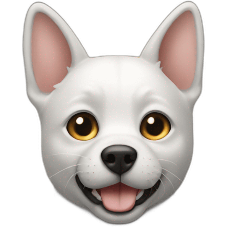 Un chat avec un chien emoji